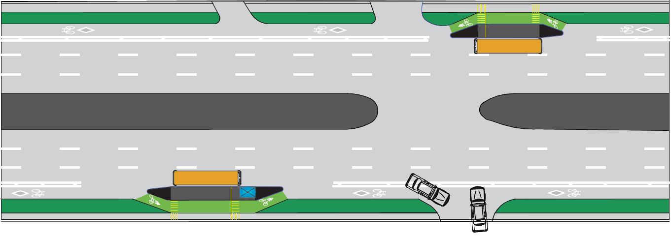 Pembina Buffered Bicycle Lanes Schematic