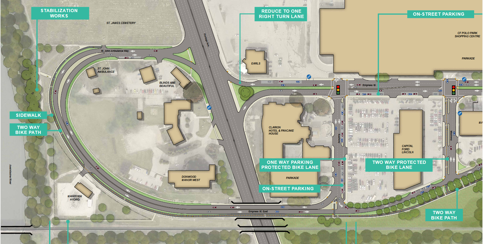 Empress Street and Overpass Plan View (South)