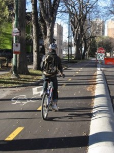 The Assiniboine Avenue Cycle Track will be part of the Bike Winnipeg Infrastructure Ride
