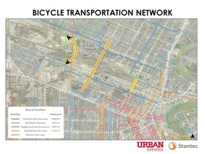 The bike network shown at the open houses shows a definite improvement for people biking on Arlington, but lacks reasonable connectivity between the Northwest Hydro Corridor Greenway and the protected bike lanes planned for Empress Street.