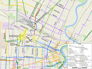 Bike Winnipeg CPR Yards Crossing Recommendations Map