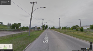 Requirements for Heavy Truck Traffic, utilities, and proximity to rail lines may make the connection from Empress to Midland along Saskatchewan tough, but it should be possible to find a solution here as well.
